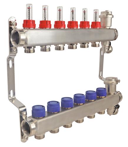 Collecteur PCBT 6 départs en inox - SOMATHERM